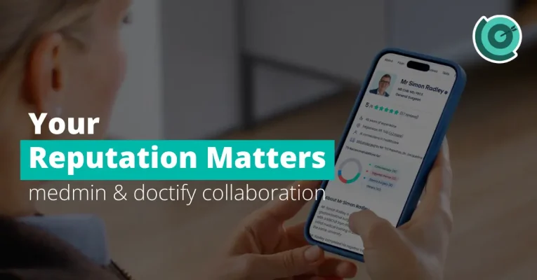 Medmin have collaborated with Doctify to provide a standardised review platform for their consultants